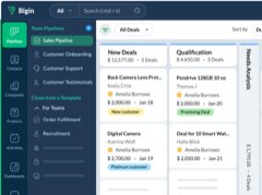 Bigin CRM Pipeline-Ansicht